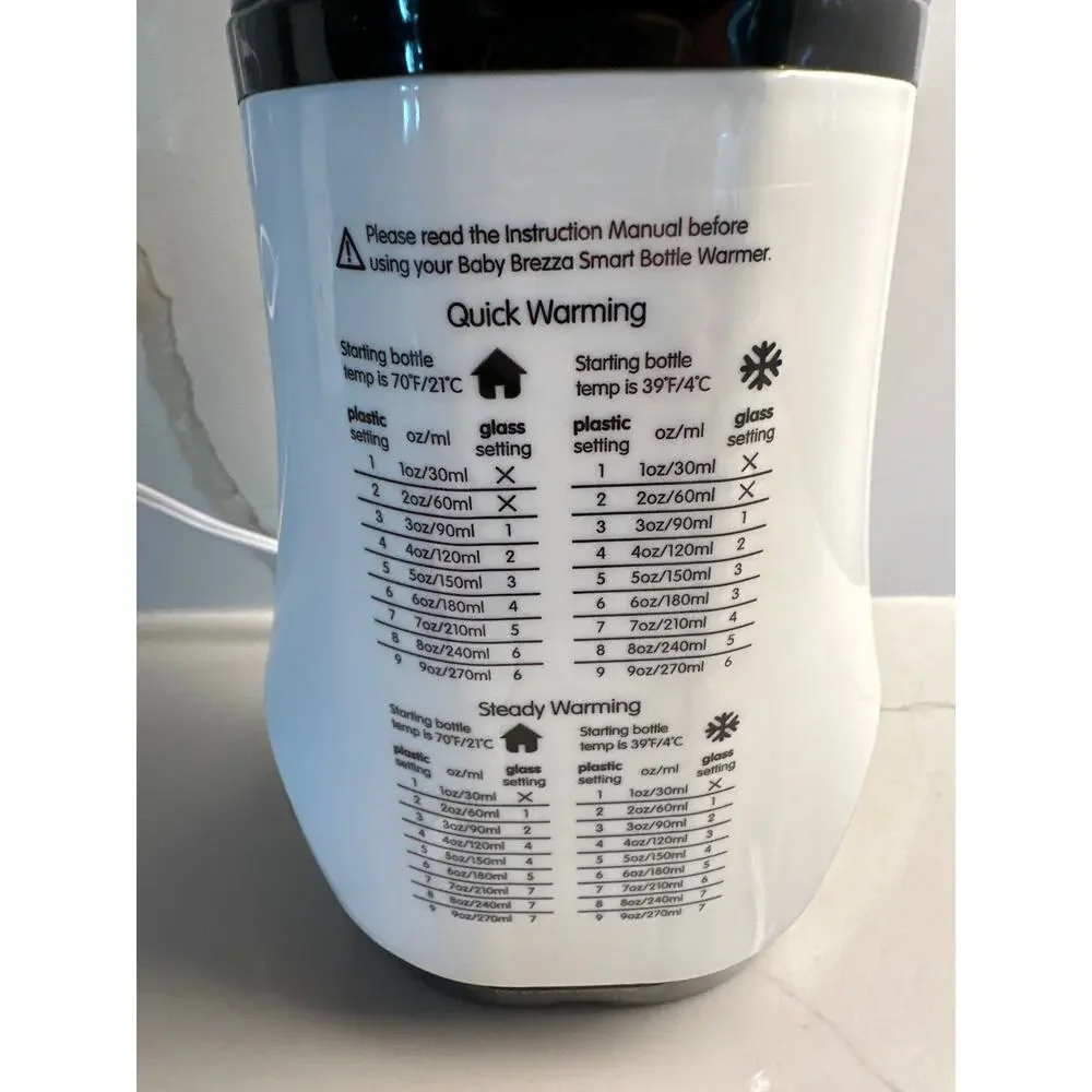 Baby Brezza Safe & Smart Bottle, Formula & Breastmilk Warmer Defroster - White